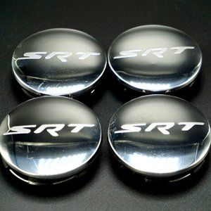 4 Pcs Chrome Silver SRT Wheel Center Caps Dodge Durango Charger Challeng…